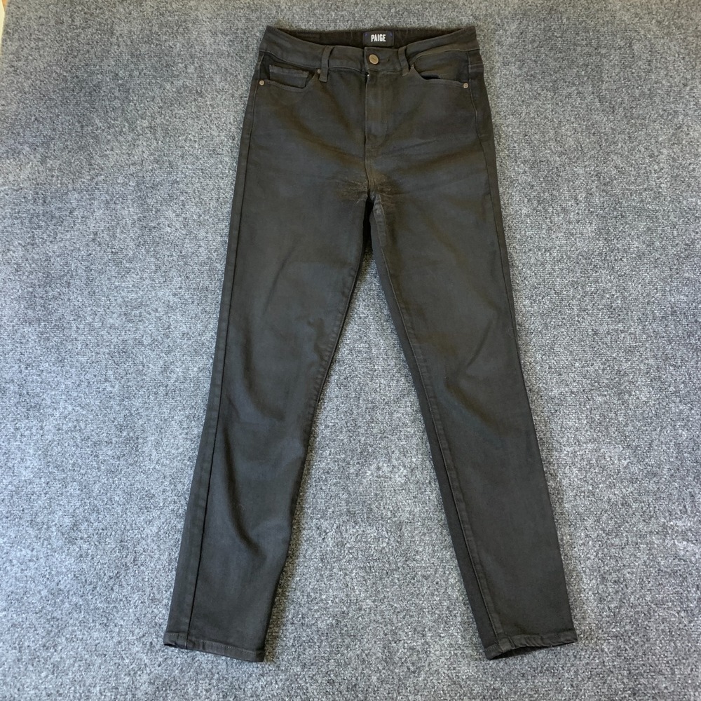 Paige Margot Ankle Skinny Jeans Womens 29 (Fits 28x27) Black Denim Cotton Casual